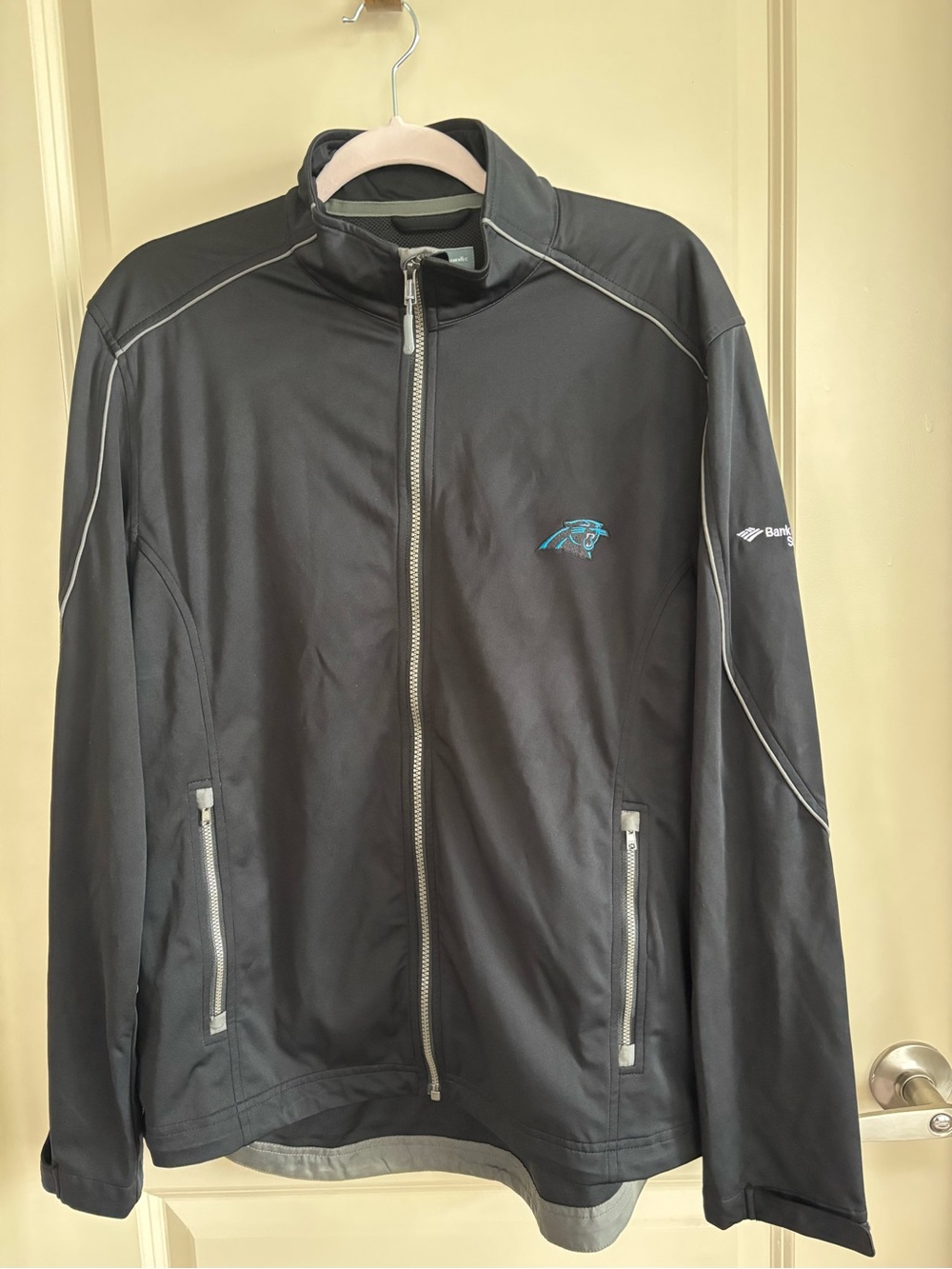 Carolina Panthers Black Full-Zip Softshell Jacket